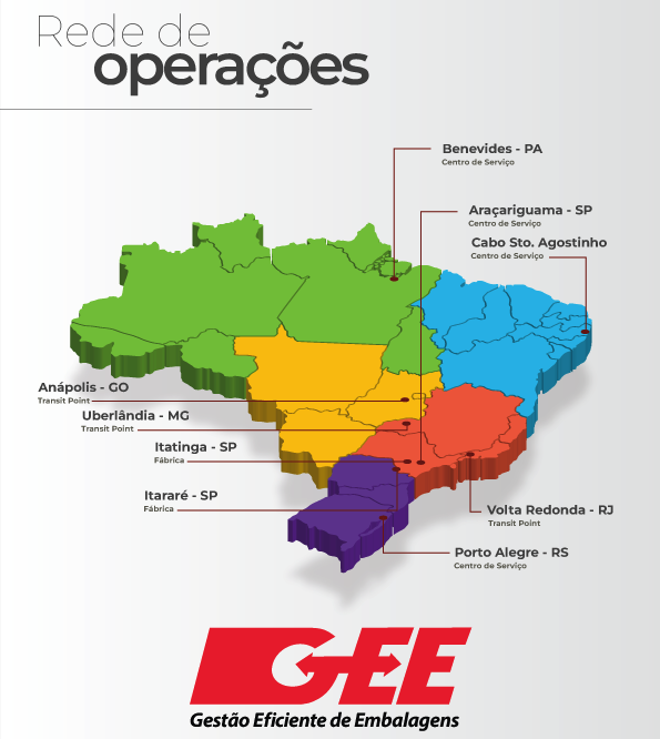 Rede de Operações GEE - Mapa do Brasil